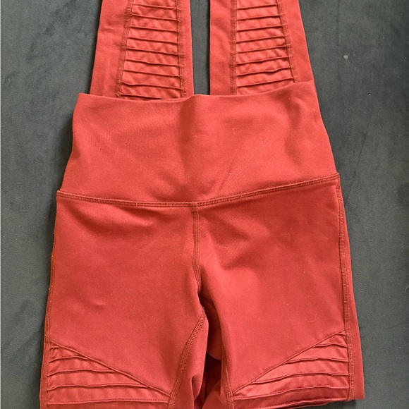 ALO Yoga Dark Red Moto Leggings S - Picture 3 of 5
